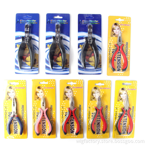 Micro bead stainless steel hair extension pliers set, 10 styles stainless steel pliers for hair extensions